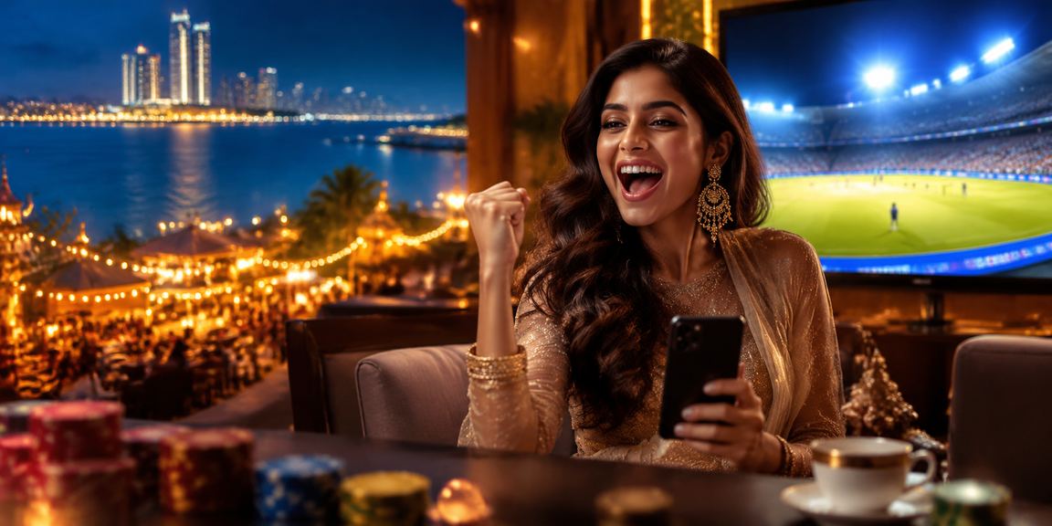 India online casino entertainment with blue and gold theme